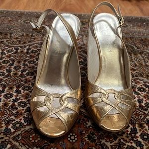 Gold Stuart Weitzman Heels